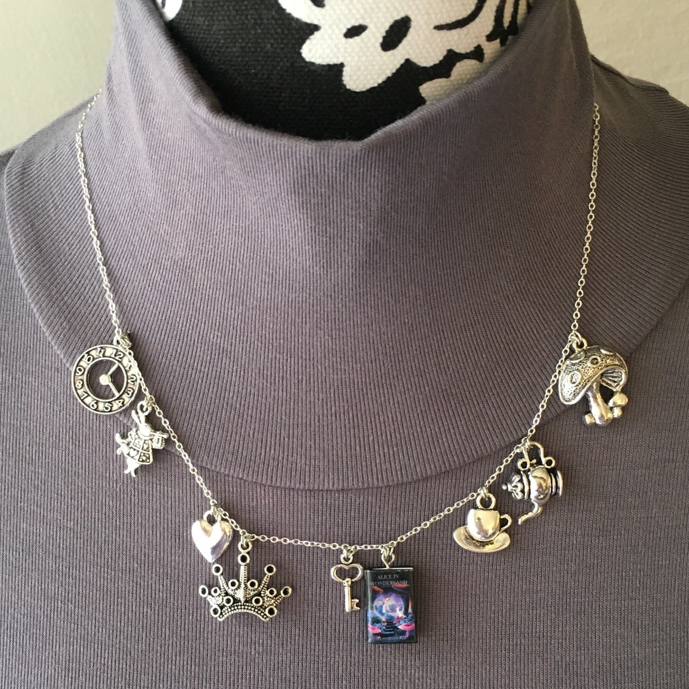 Alice in Wonderland by Lewis Carroll Handmade Literature Necklace, Book Cover - Picture 8 of 16